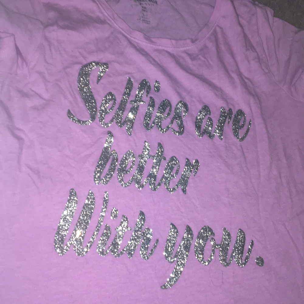 “Selfies are better with you” T-shirt